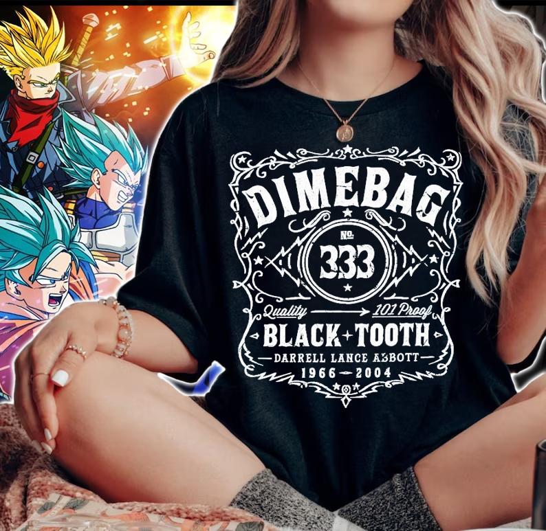 Dimebag no 333 quality 101 Proof Black Tooth darrell lance abbott 1966-2004 shirt woman shirt