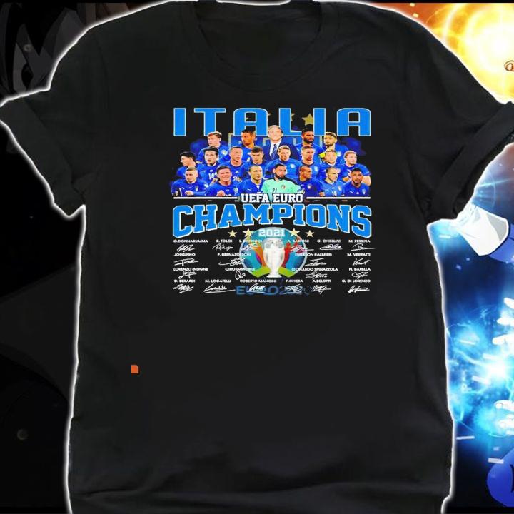 Italy UEFA Euro Champions 2021 signatures shirt shirt