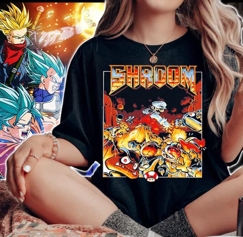 Mario Shrooms of doom shirt woman shirt