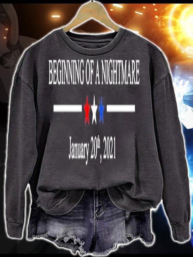 Official Beginning of a nightmare January 20th 2021 shirt, sweater and hoodie sweatshirt