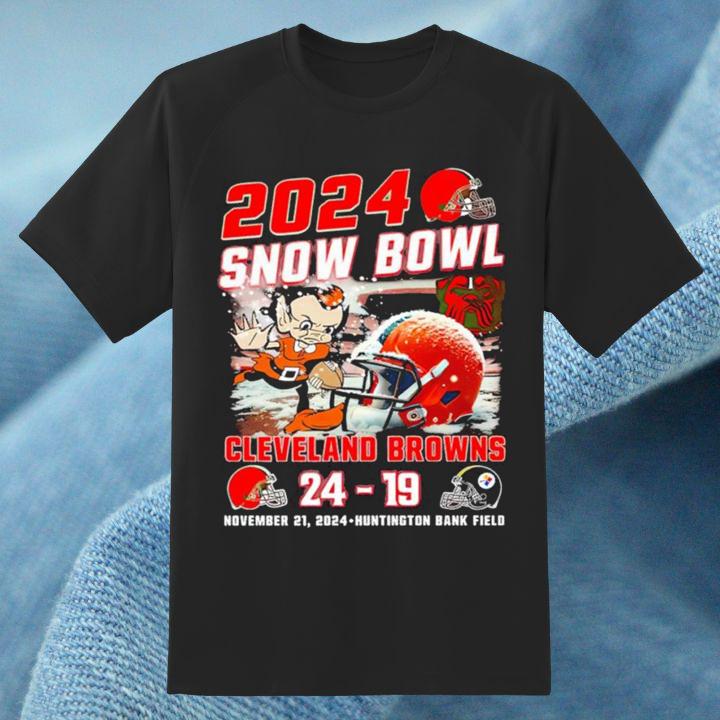 2024 Snow Bowl Cleveland Browns Victory T-Shirt - Beat Steelers 24-19