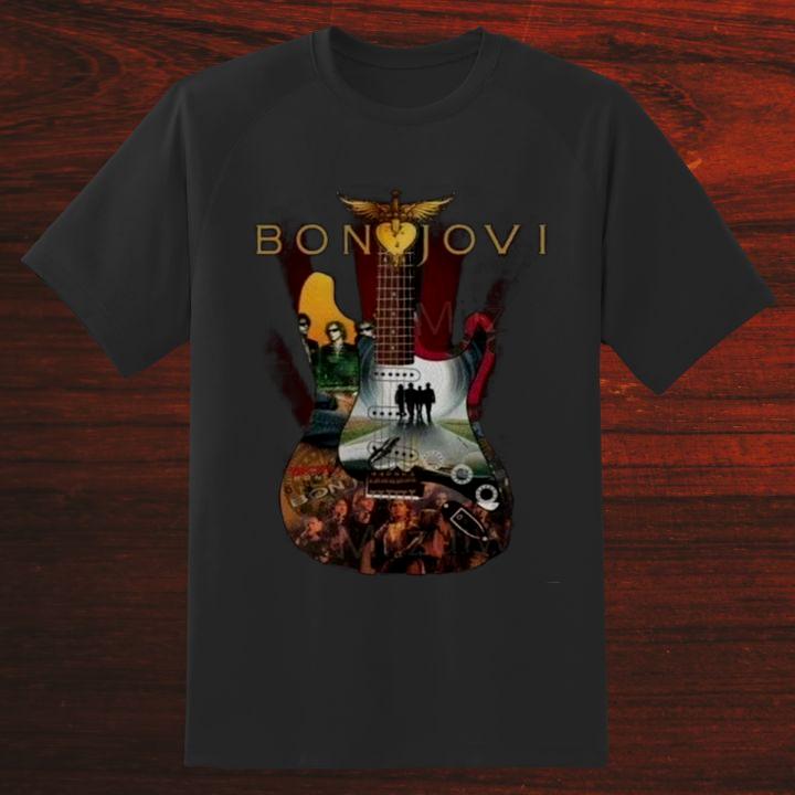 Guitarist Bon Jovi Rock Band Shirt