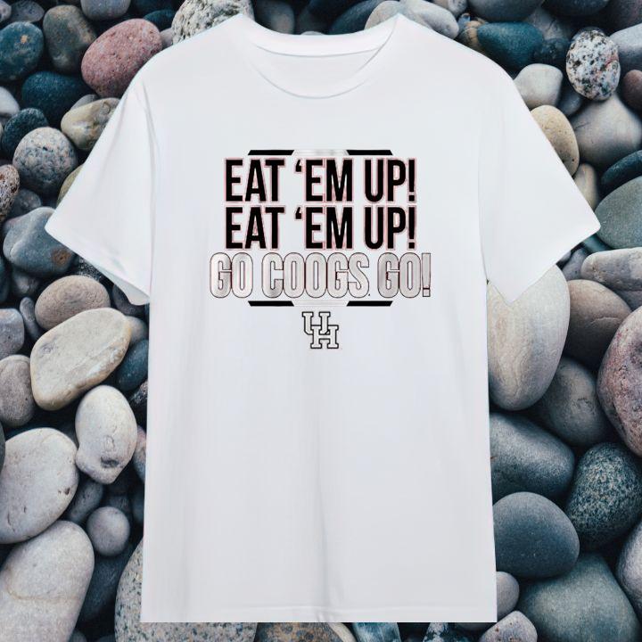 Eat 'Em Up Eat 'Em Up Go Coogs Go Houston Cougars Logo T-Shirt