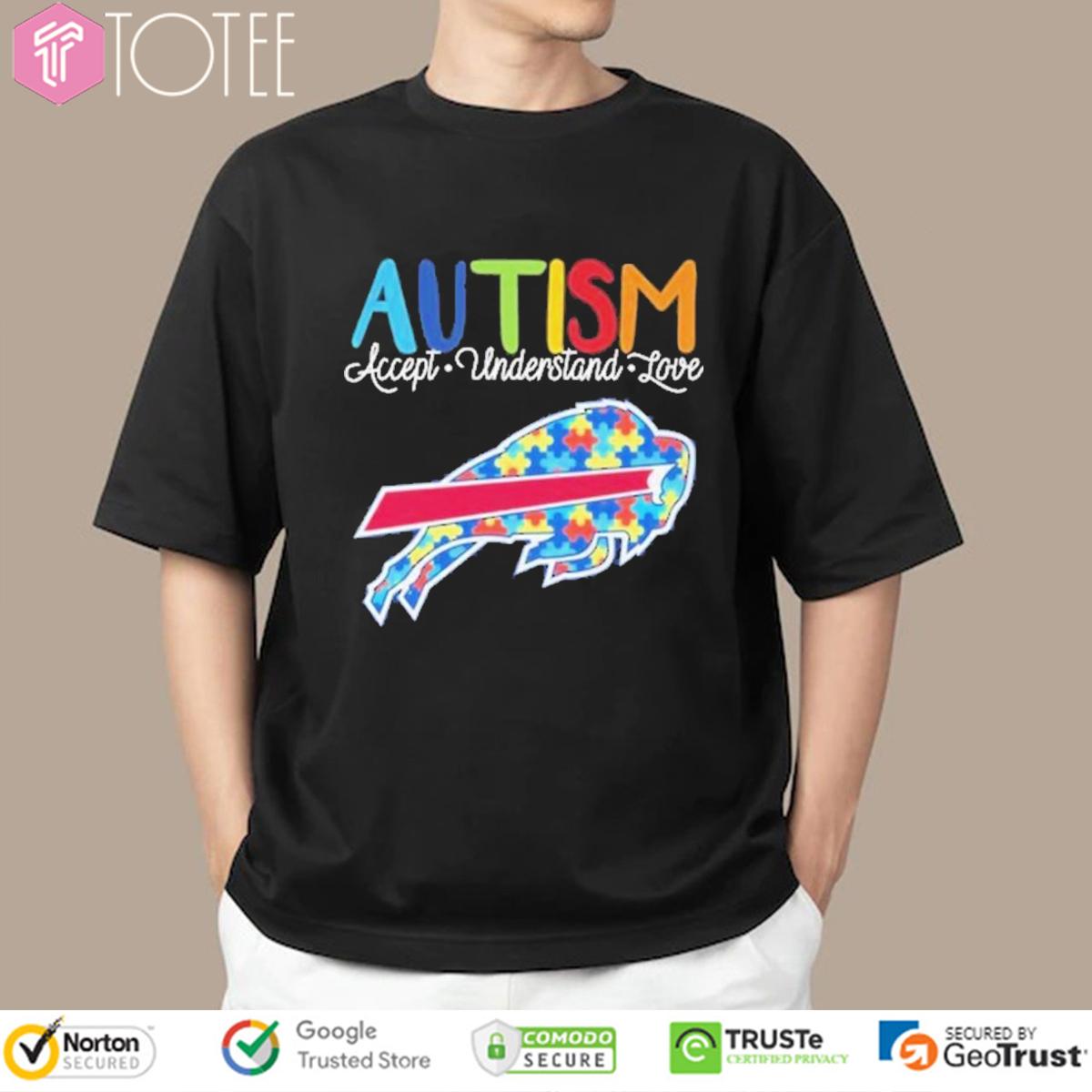 Buffalo Bills Autism Awareness Accept Understand Love T-Shirt