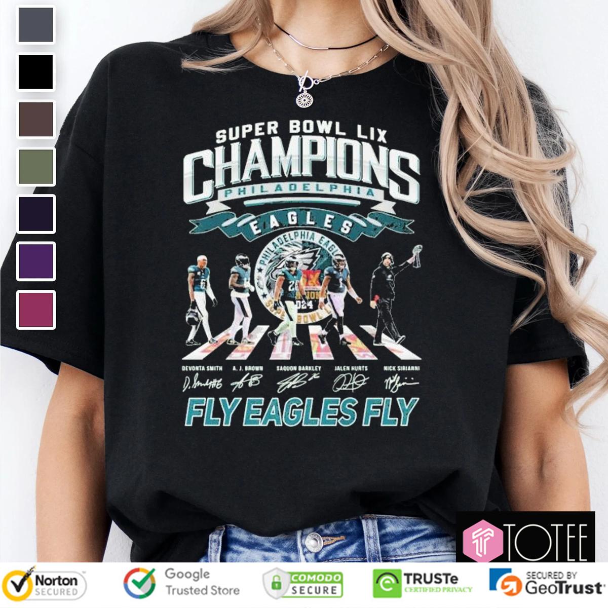 Super Bowl Champions Fly Philadelphia Eagles Fly Abbey Road Signature Shirt