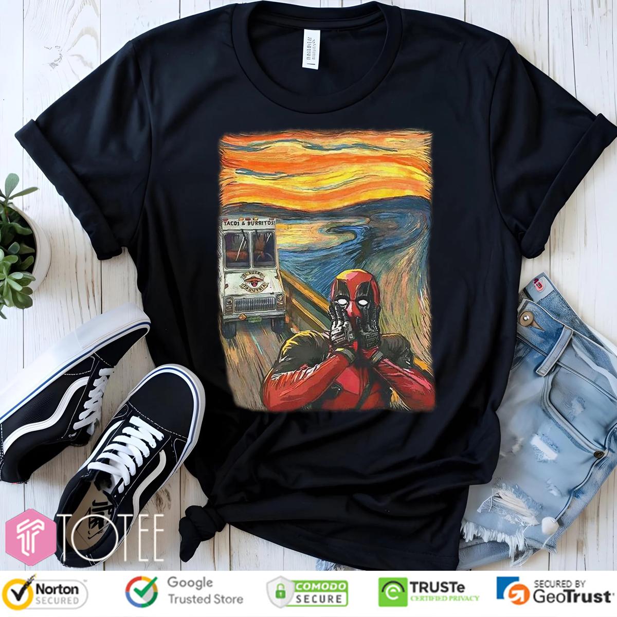 The Scream Parody Deadpool Marvel T-Shirt