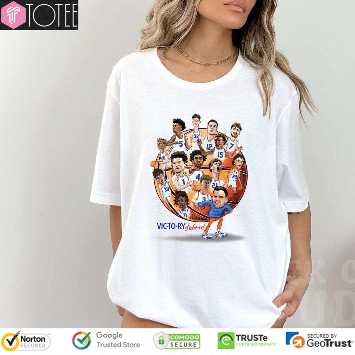 Victory Defined Florida Mens Basketball Student-Athletes Caricature T-Shirt