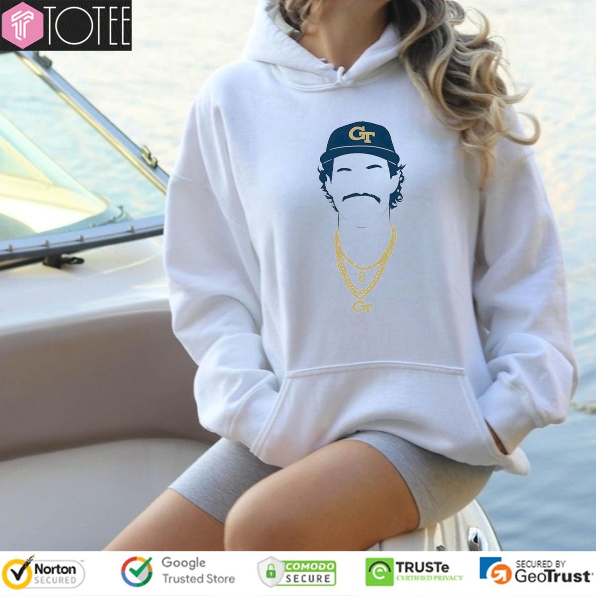 Drew Burress Georgia Tech Yellow Jackets Baseball Silhouette hoodie