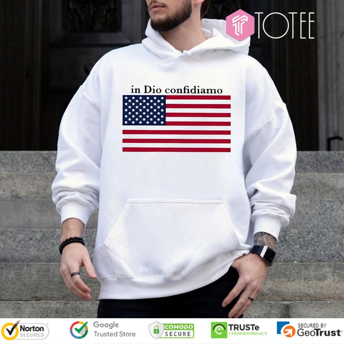 Mayor Eric Adams In Dio Confidiamo American Flag hoodie