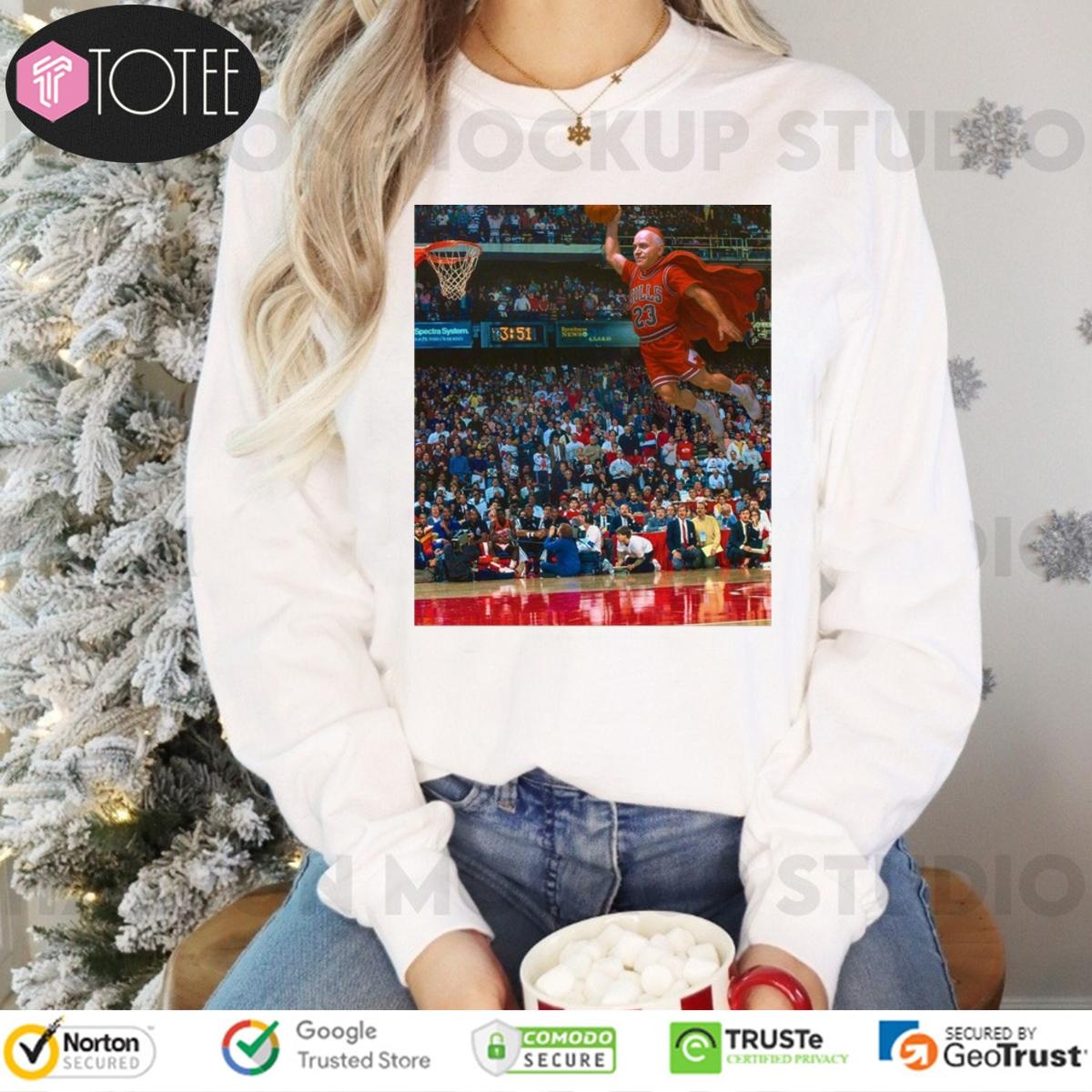 Pope Leo Xiv Chicago Bulls In Jersey 23 Michael Jordan Dunk Long Sleeve