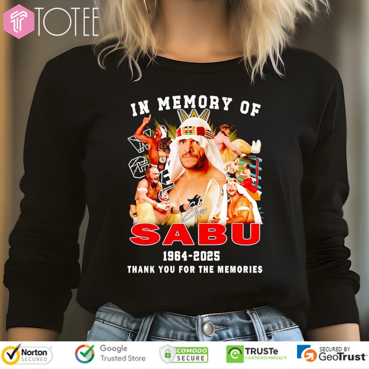In Memory Of Sabu 1964-2025 Thank You Sabu Wrestling Signature Long Sleeve