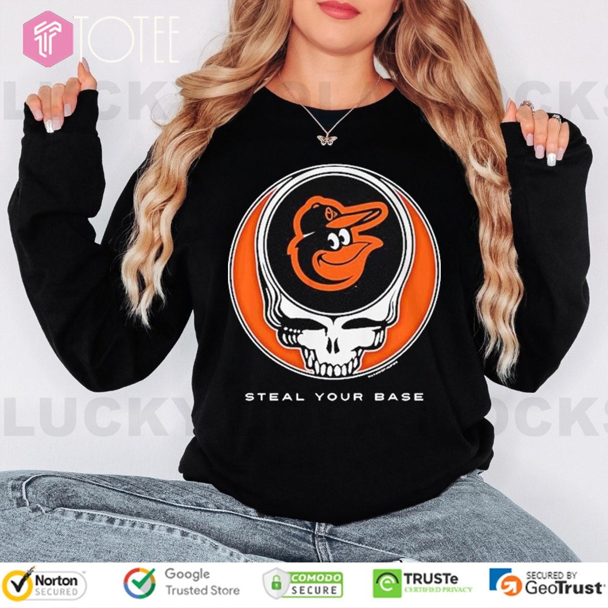 Grateful Dead Baltimore Orioles Baseball Long Sleeve