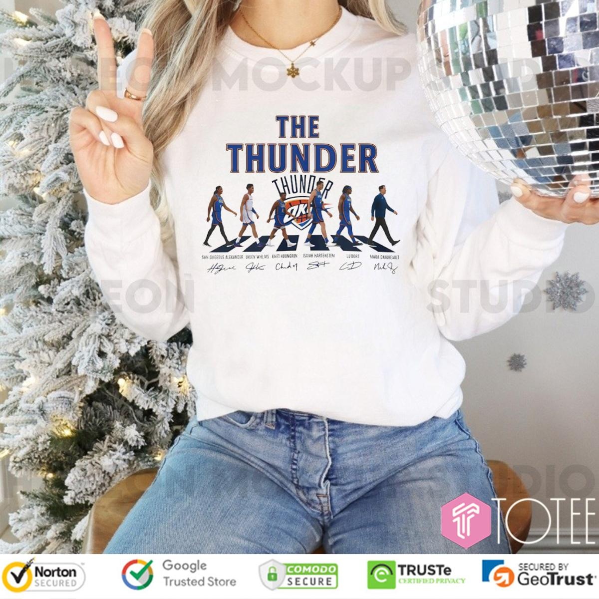 The Thunder Nba Abbey Road Oklahoma City Thunder Signatures Long Sleeve