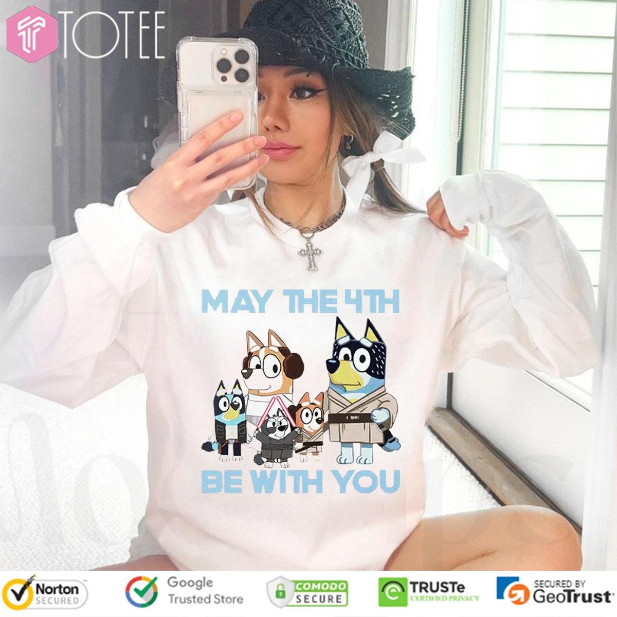 Bluey Family May The 4Th Be With You Star Wars Long Sleeve