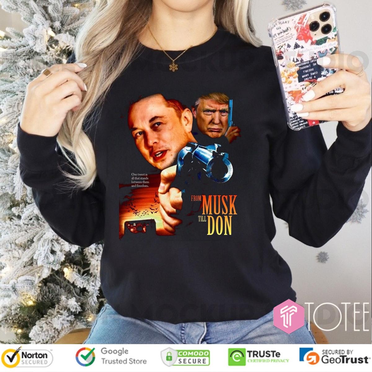From Musk Till Don Elon Vs Trump War Movie Parody From Dusk Till Dawn Long Sleeve