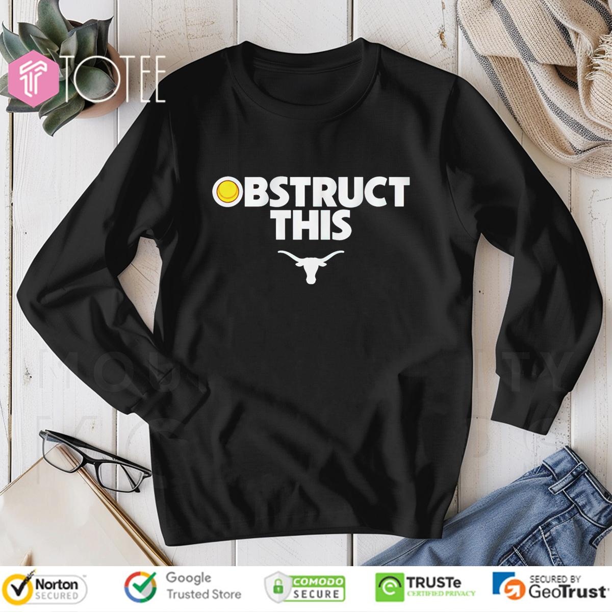 Obstruct This Texas Longhorns Softball Long Sleeve