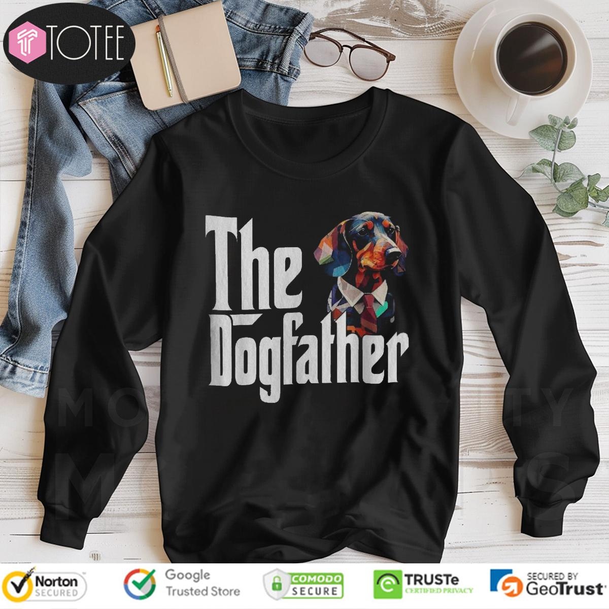 The Dogfather Dachshund Fathers Day Parody The Godfather Long Sleeve