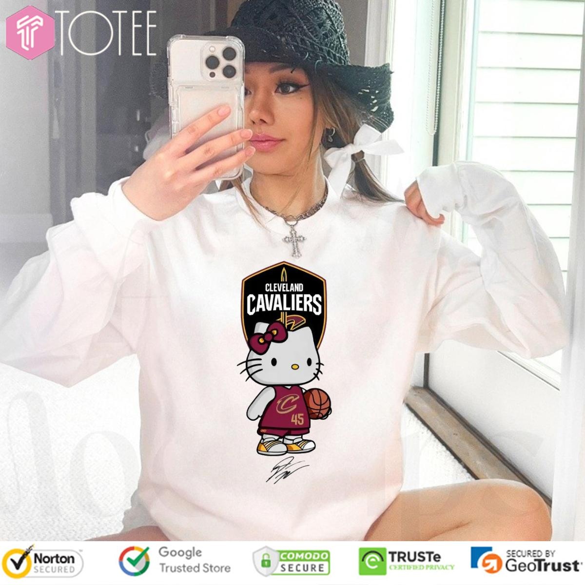 Cleveland Cavaliers Donovan Mitchell Hello Kitty Signatures Long Sleeve