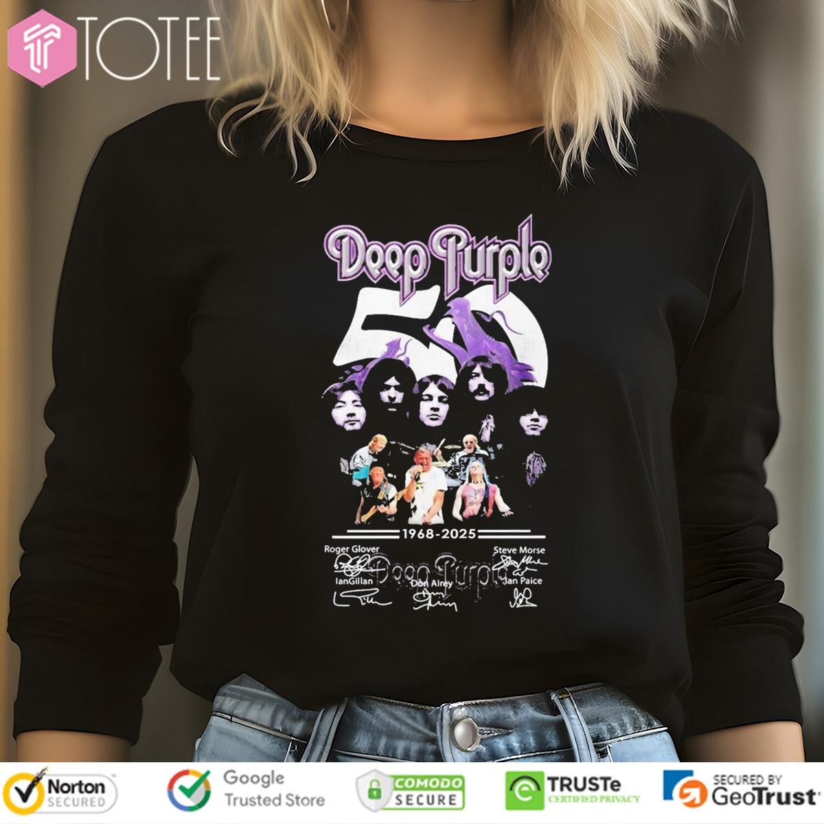 57 Years 1968-2025 Deep Purple Signatures Long Sleeve