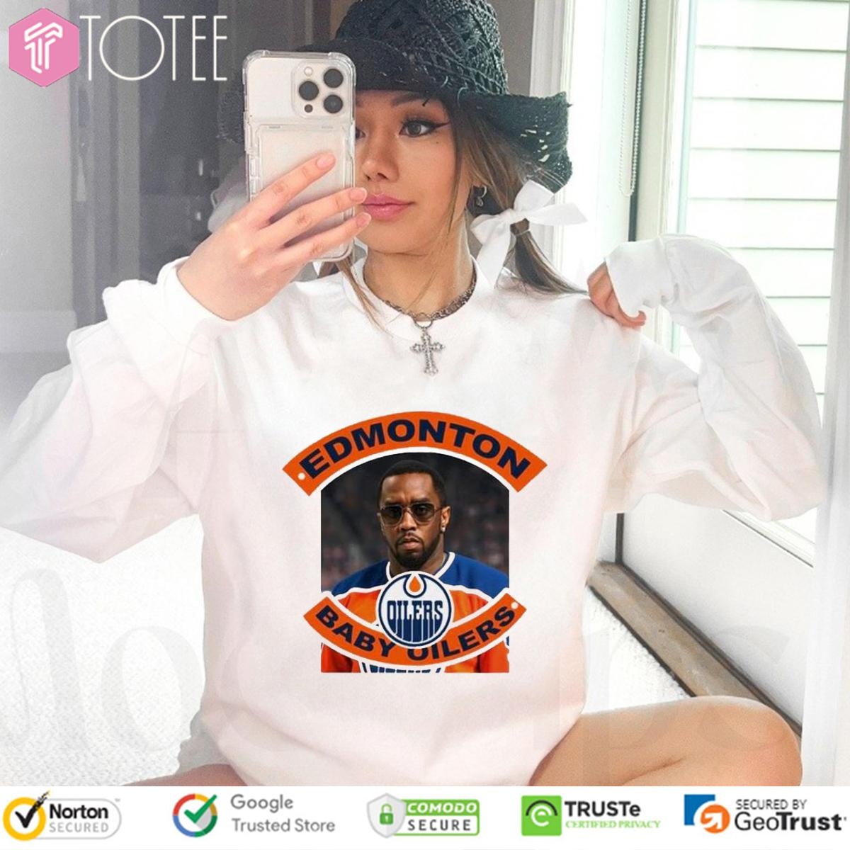 Edmonton Baby Oilers Parody Diddy Edmonton Oilers Long Sleeve