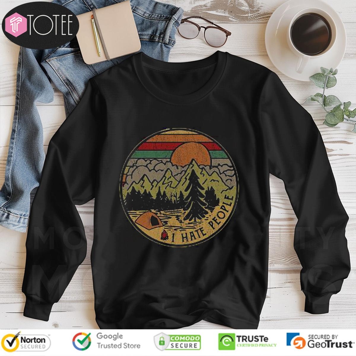 I Hate People Camping Vintage Long Sleeve