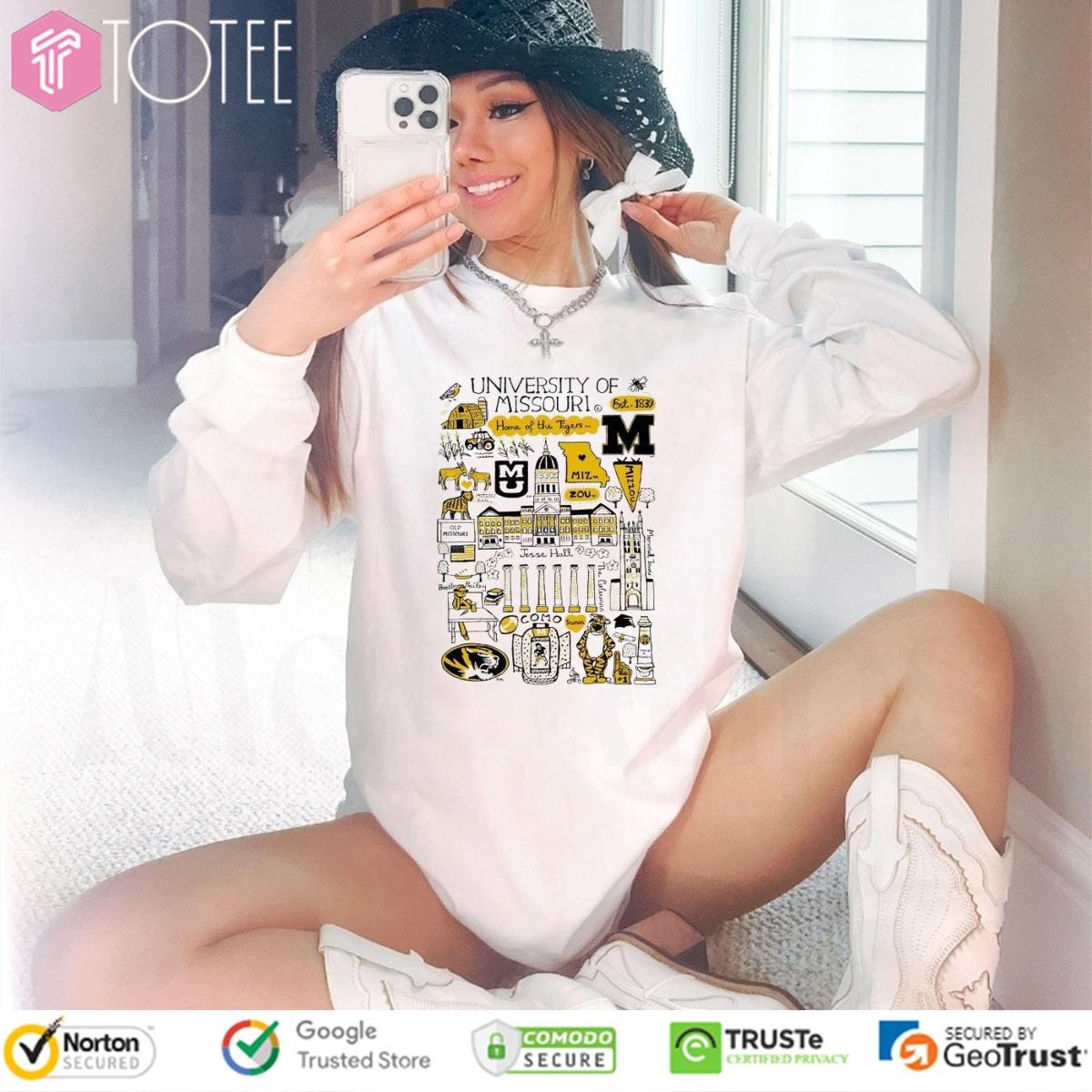 University Of Missouri Tigers Art Illustration Long Sleeve