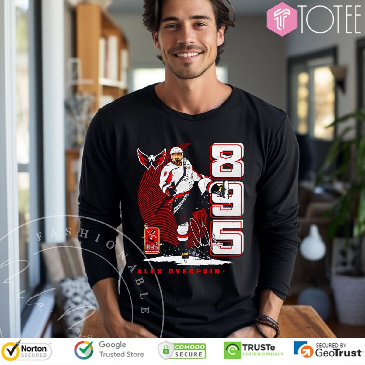 Alex Ovechkin 895 Goals Scorer Washington Capitals Signature Long Sleeve