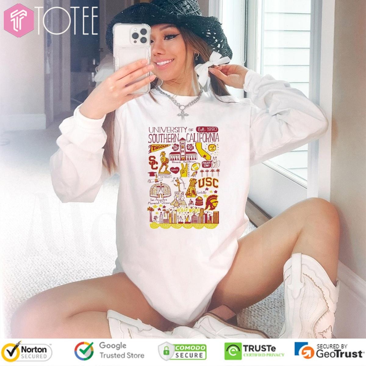 University Of Southern California Art Illustration Long Sleeve
