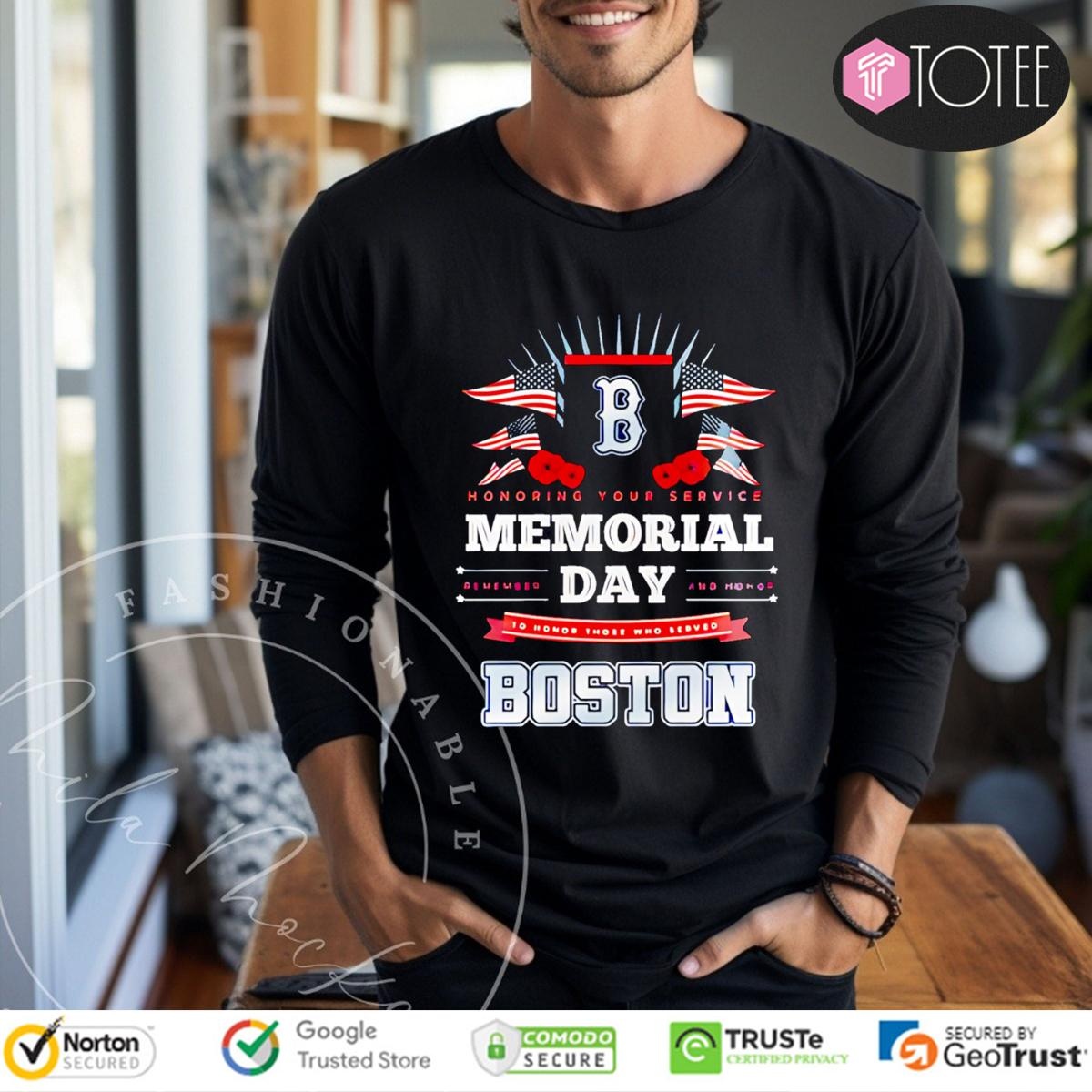 Boston Red Sox Honoring Your Service Memorial Day Long Sleeve