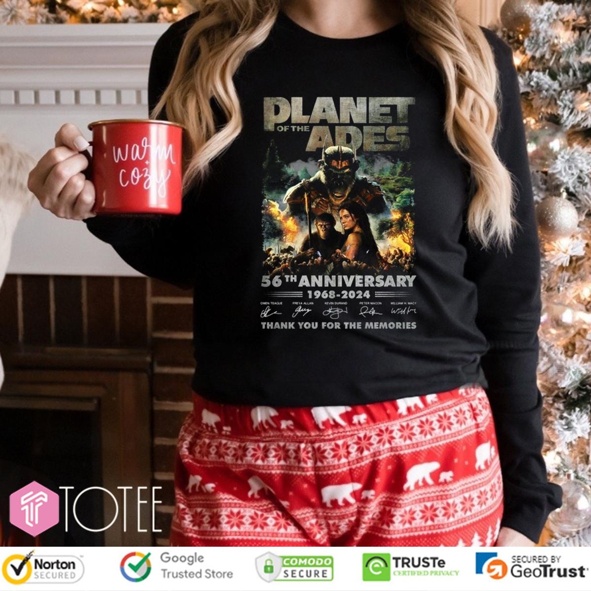 56Th Anniversary 1968-2024 Planet Of The Apes Signatures Long Sleeve
