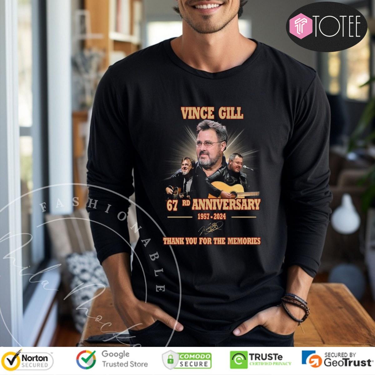 67Rd Anniversary 1957-2024 Vince Gill Signature Long Sleeve