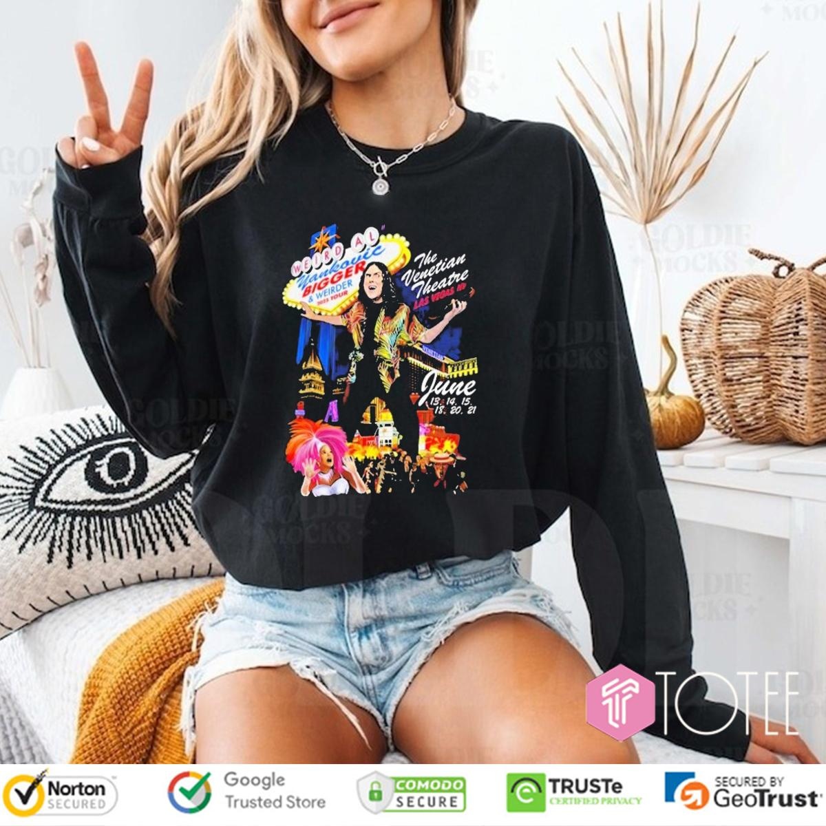 Weird Al Yankovic Bigger & Weirder 2025 Tour The Venetian Theatre Las Vegas Long Sleeve