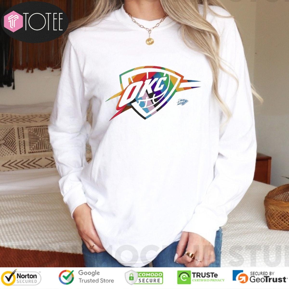 Lgbt Pride Oklahoma City Thunder Logo Long Sleeve
