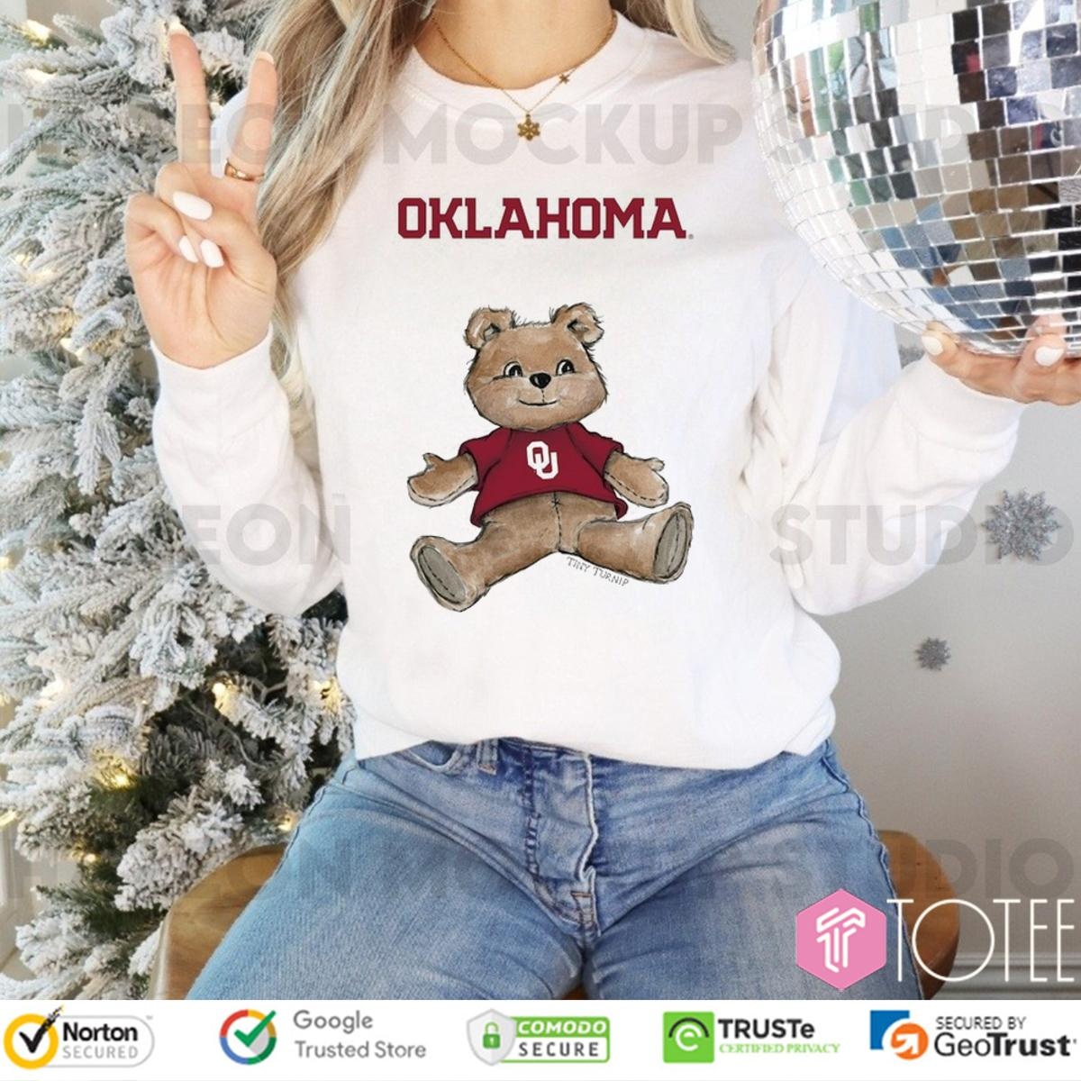 Tiny Turnip Teddy Bear X Oklahoma Sooners Long Sleeve