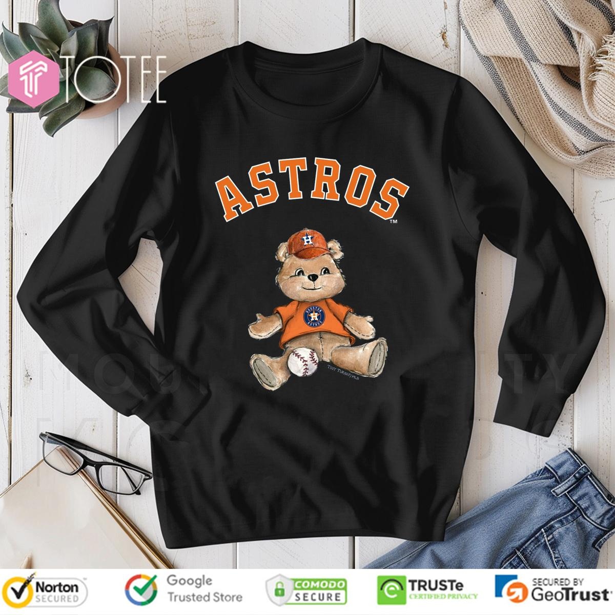 Tiny Turnip Teddy Houston Astros Baseball Long Sleeve